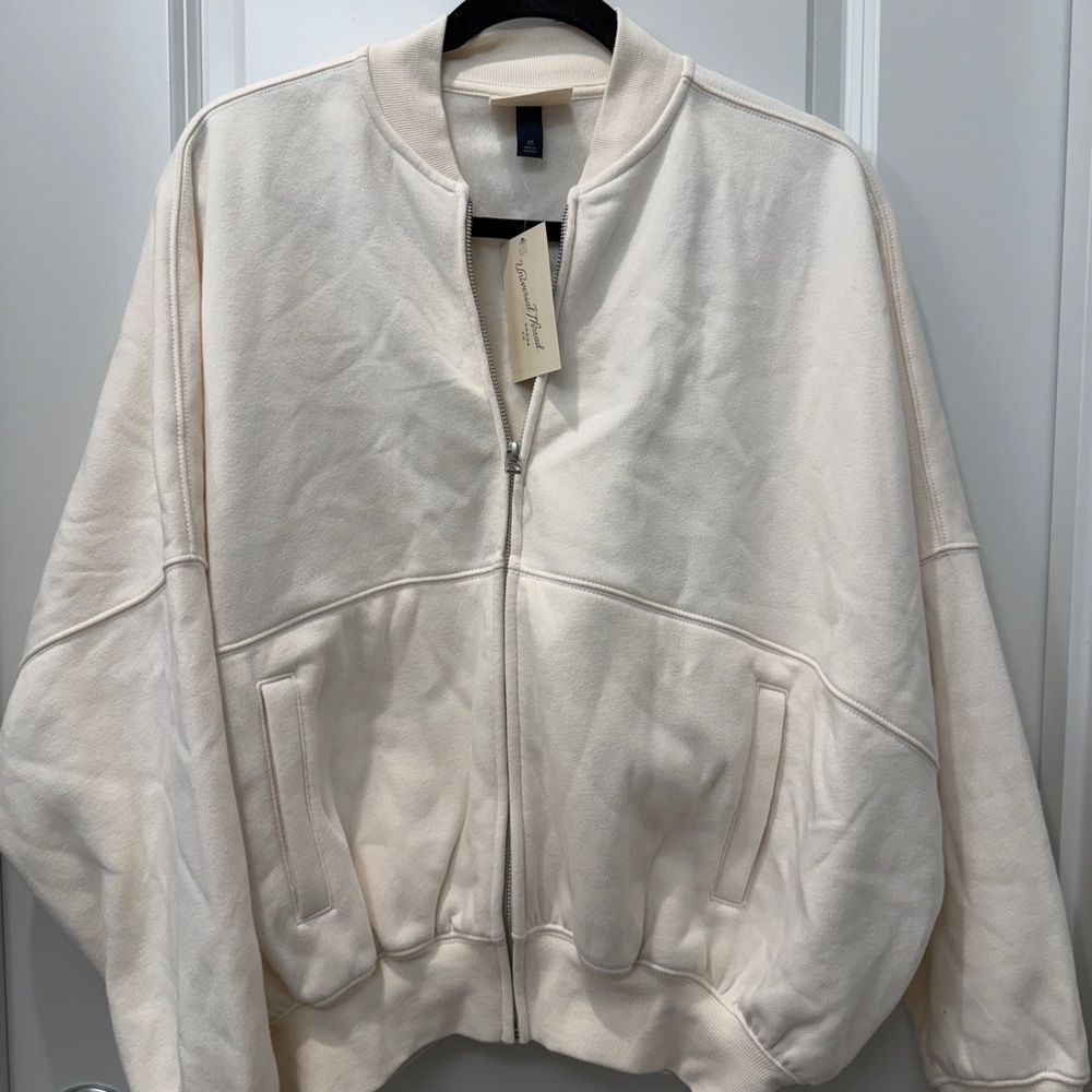 Universal Thread Cream Bomber Jacket